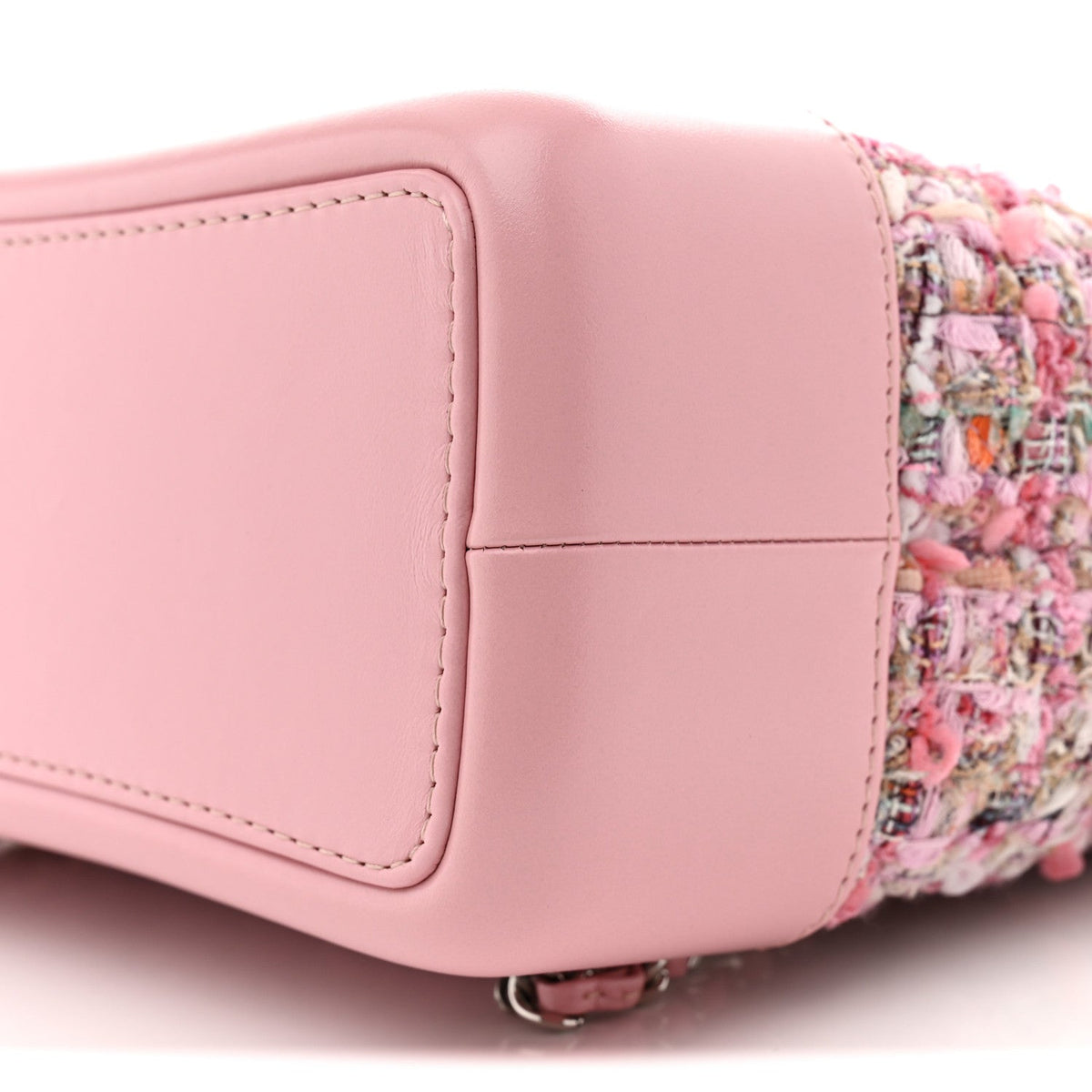 Tweed Calfskin Quilted Gabrielle Backpack Pink
