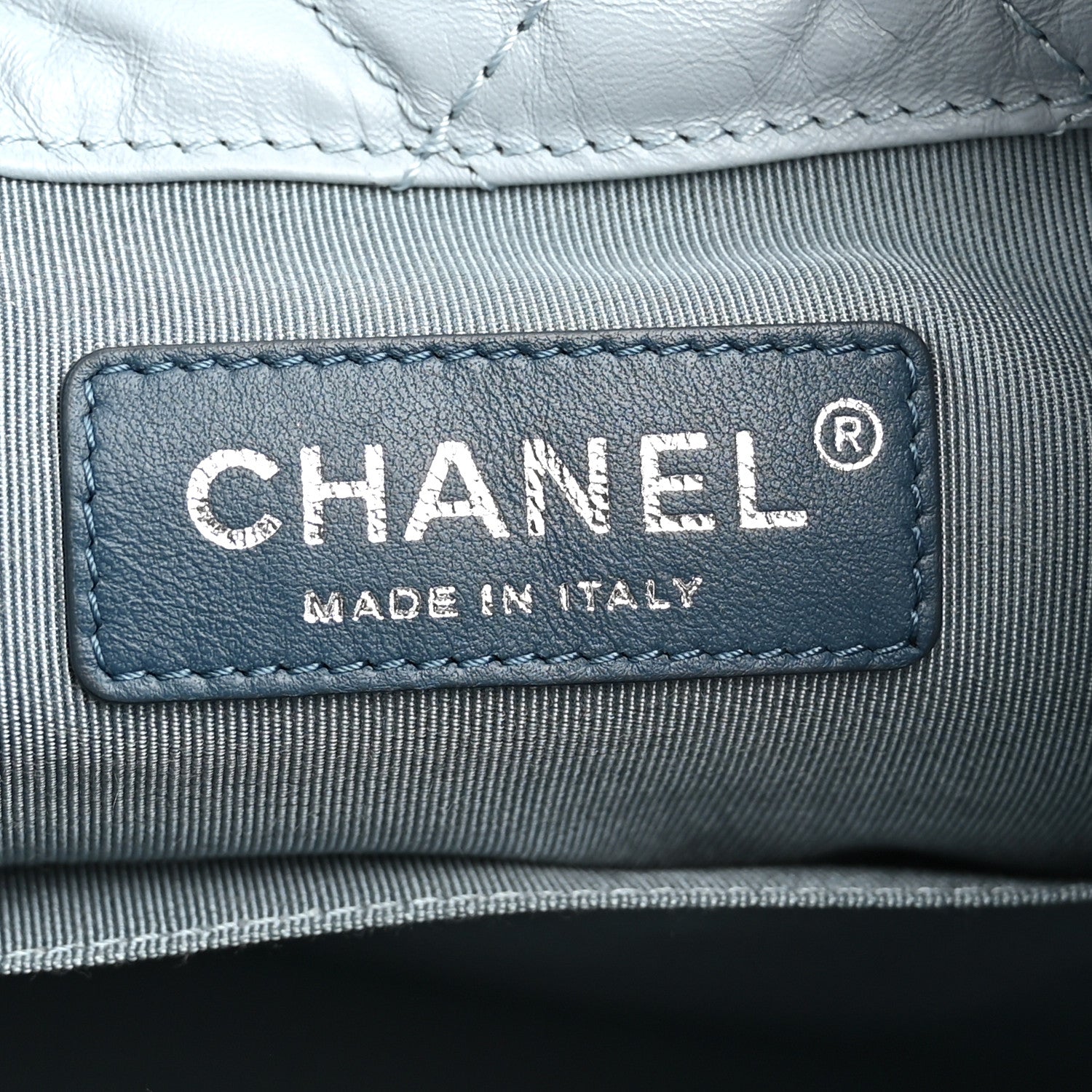 Aged Calfskin Quilted Small Gabrielle Backpack Light Blue