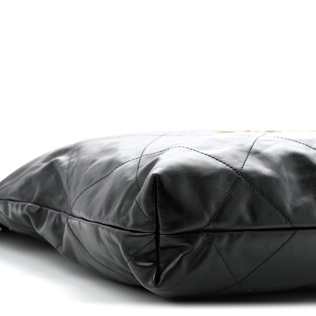 Calfskin Quilted Chanel 22 Black