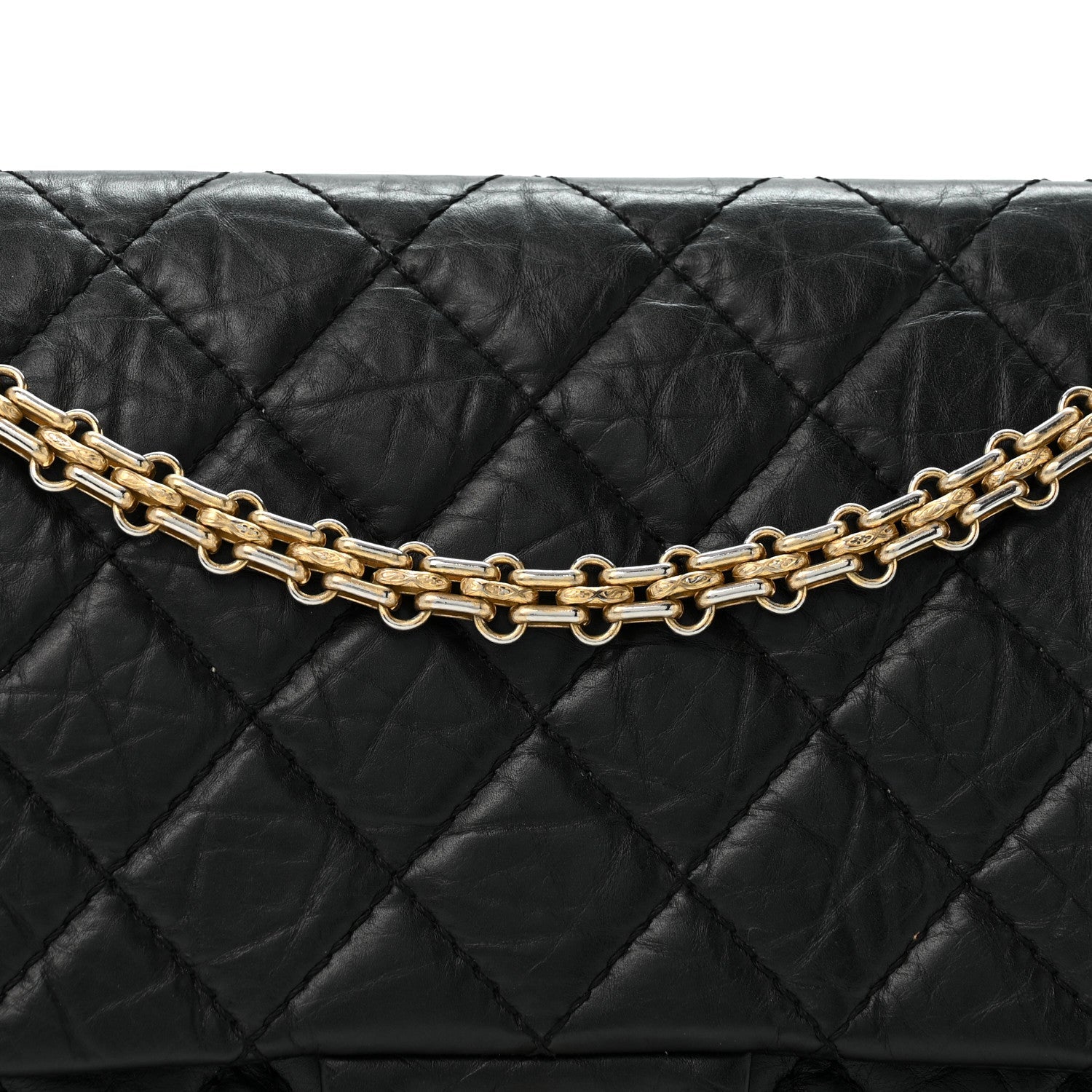 Aged Calfskin Quilted 2.55 Reissue 226 Flap Black