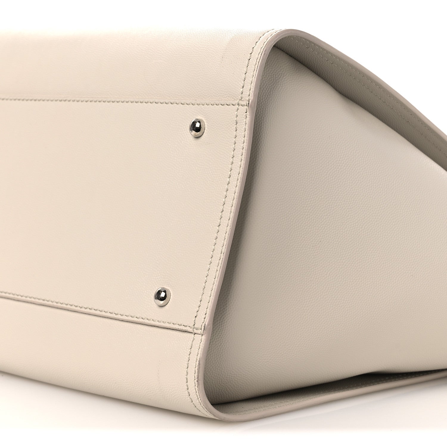 Caviar Medium Studded Deauville Tote Ivory