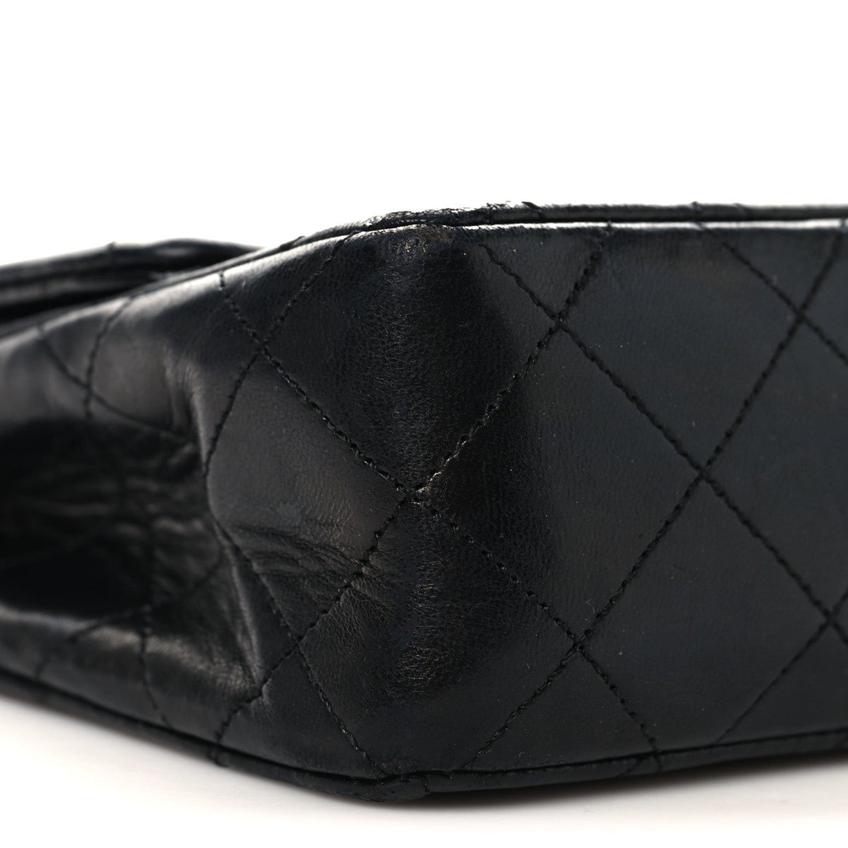 Lambskin Quilted Small Double Flap Black
