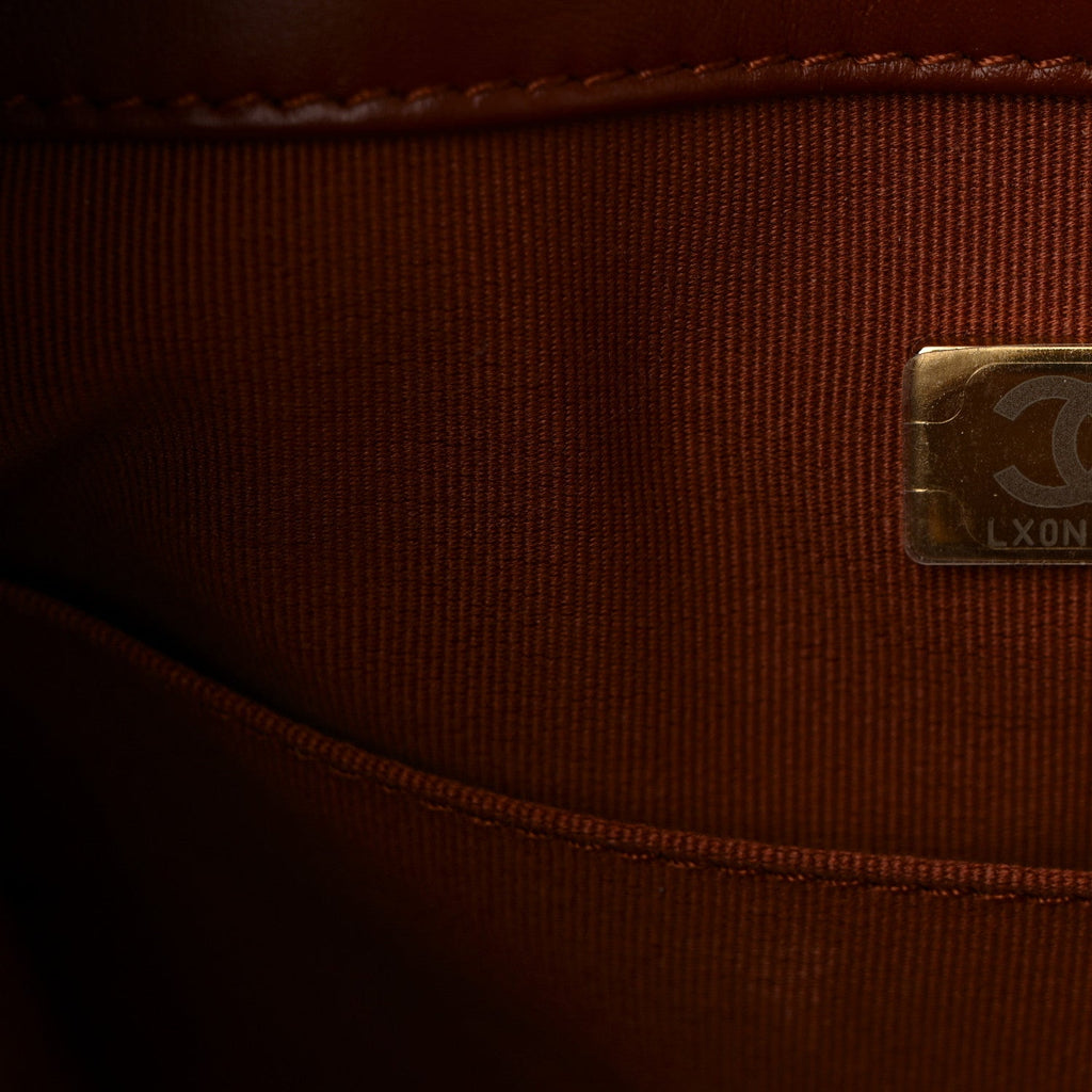 Calfskin Large Deauville Tote Brown