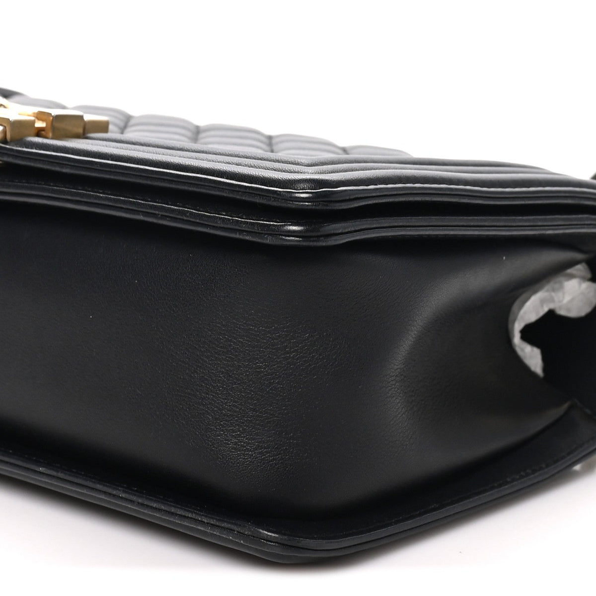 Lambskin Quilted Medium Boy Flap Black