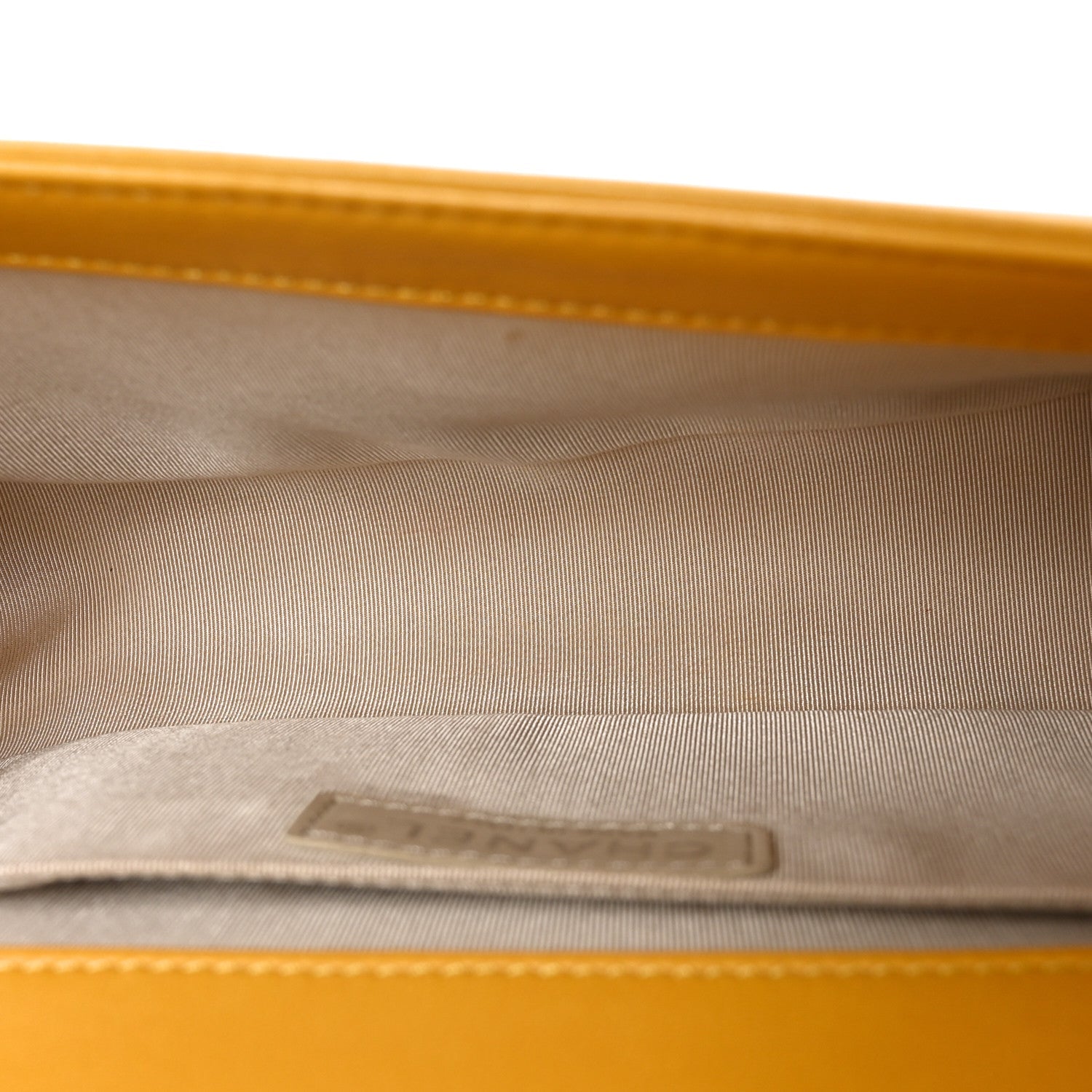 Lambskin Quilted Medium Boy Flap Yellow