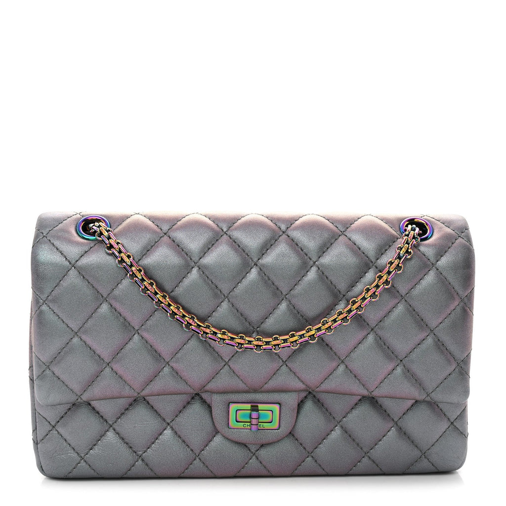 Iridescent Lambskin Quilted 2.55 Reissue 226 Flap Light Purple