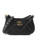 Lambskin Quilted Chanel 19 Hobo Clutch With Chain Black