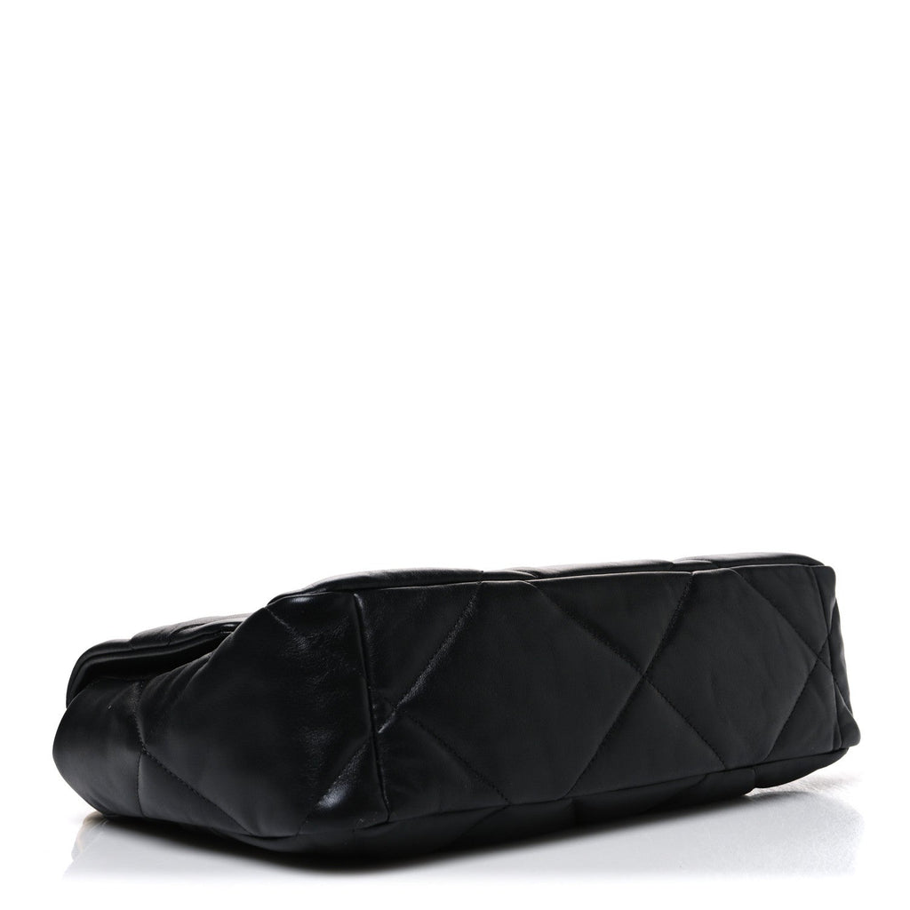 Lambskin Quilted Large Chanel 19 Flap Black