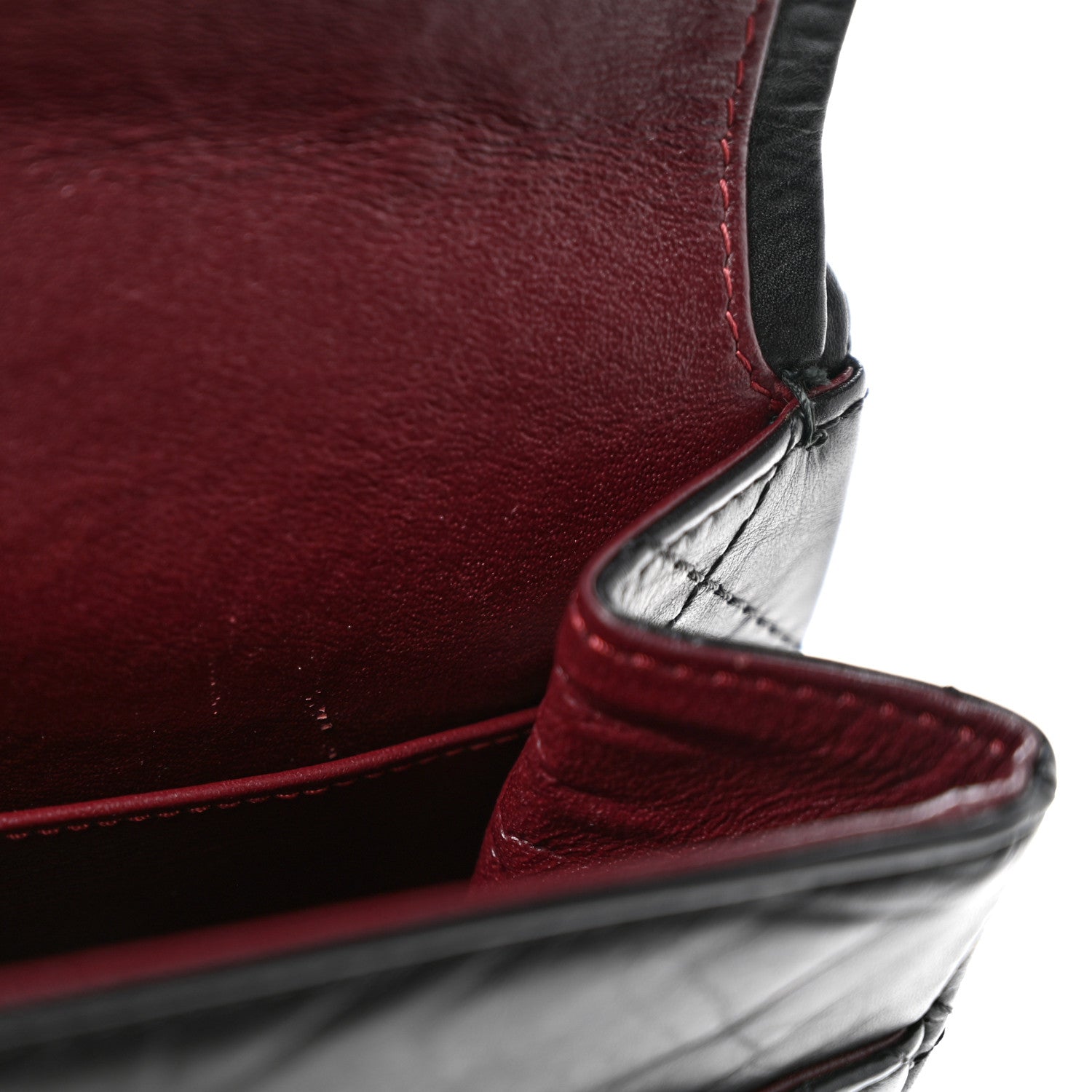 Aged Calfskin Quilted 2.55 Reissue 227 Flap Black