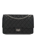 Aged Calfskin Quilted 2.55 Reissue 225 Flap Black