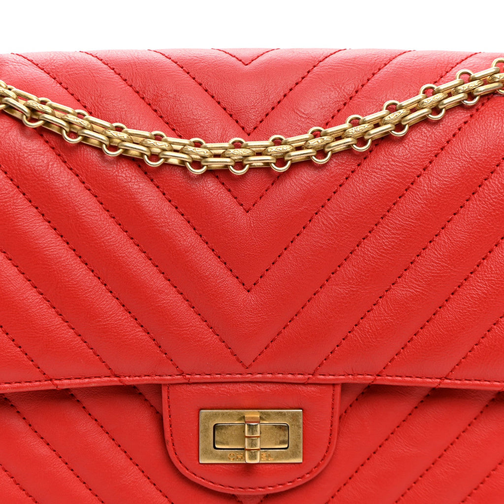 Sheepskin Chevron Quilted 2.55 Reissue 225 Flap Red