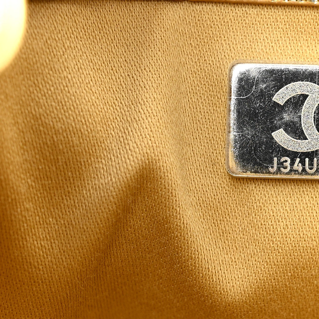 Metallic Aged Calfskin Quilted Small Chanel 25 Handbag Gold