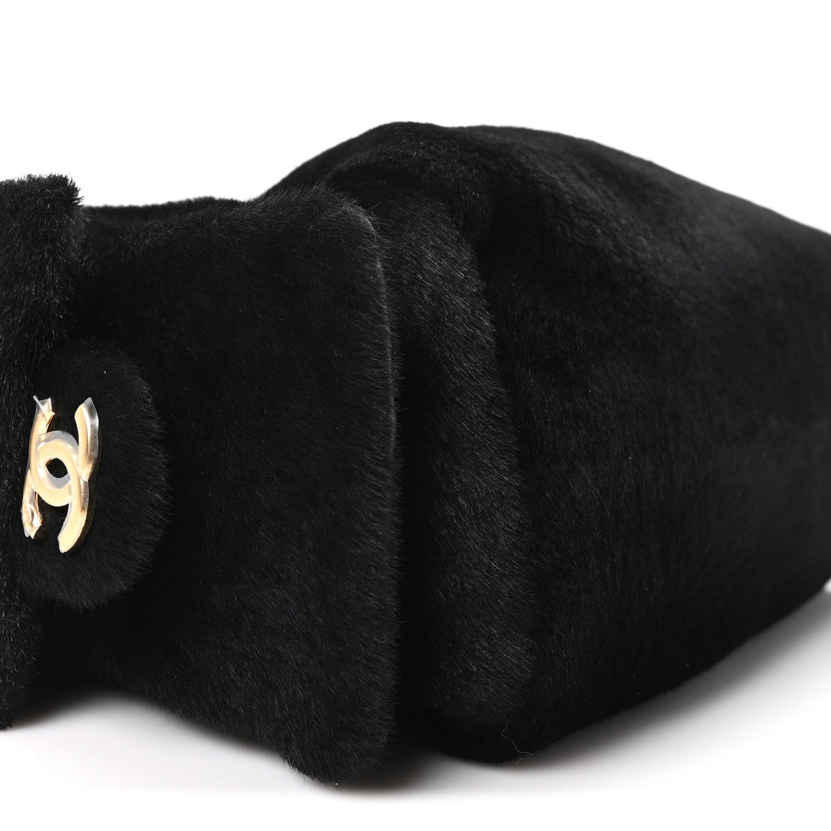 Pony Hair Mini Chanel 25 Handbag Black
