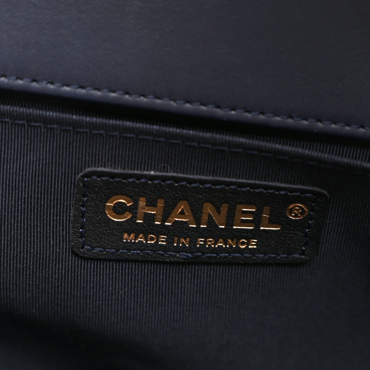 Lambskin Braided Woven Medium Boy Flap  Navy