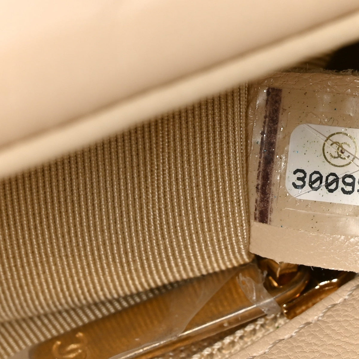 Goatskin Quilted Medium Chanel 19 Flap Beige