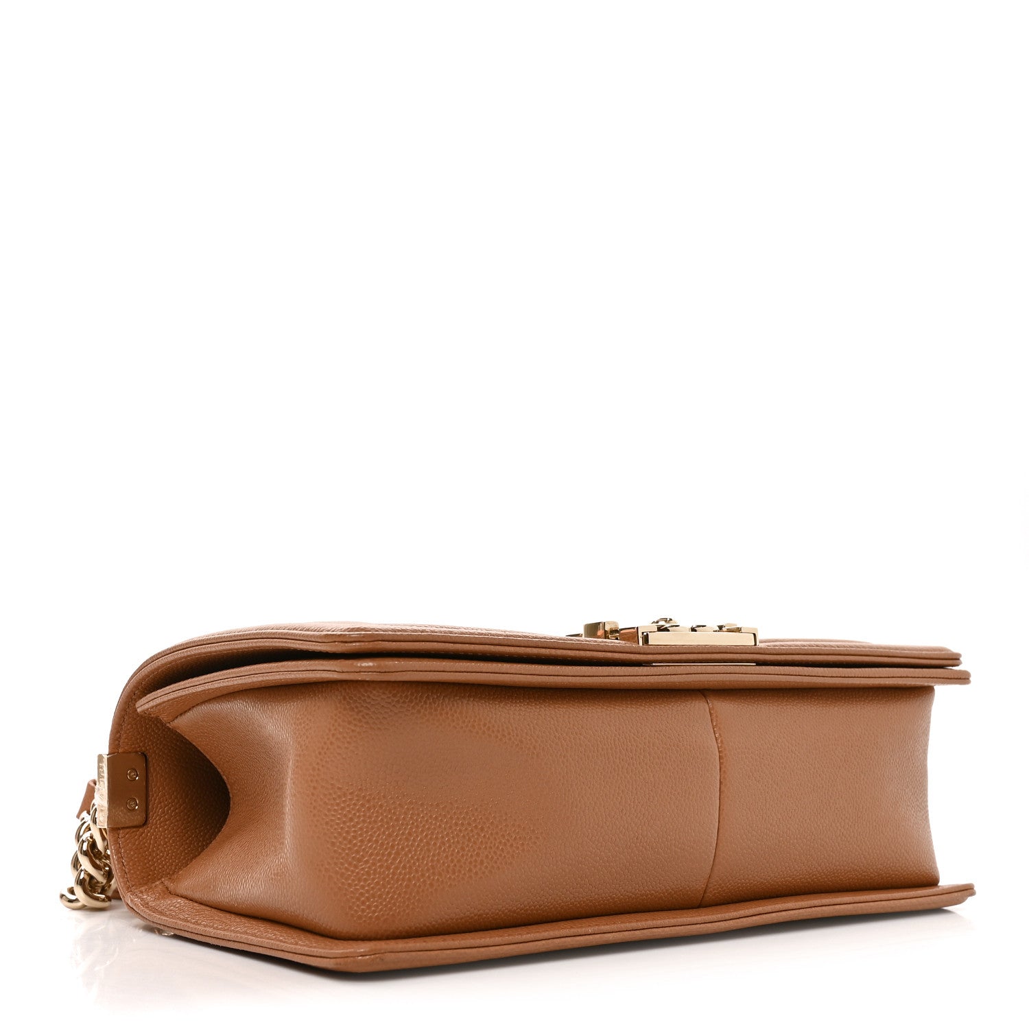 Caviar Quilted Medium Boy Flap Brown