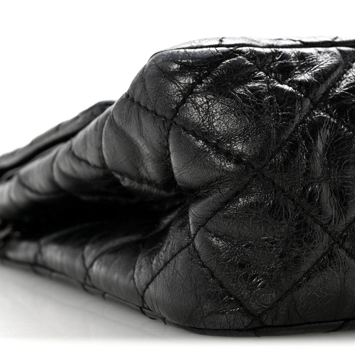 Metallic Aged Calfskin Quilted 2.55 Reissue 227 Flap So Black