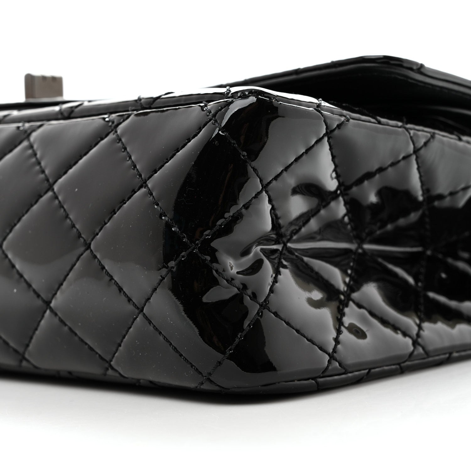Patent Calfskin Quilted 2.55 Reissue 225 Flap So Black