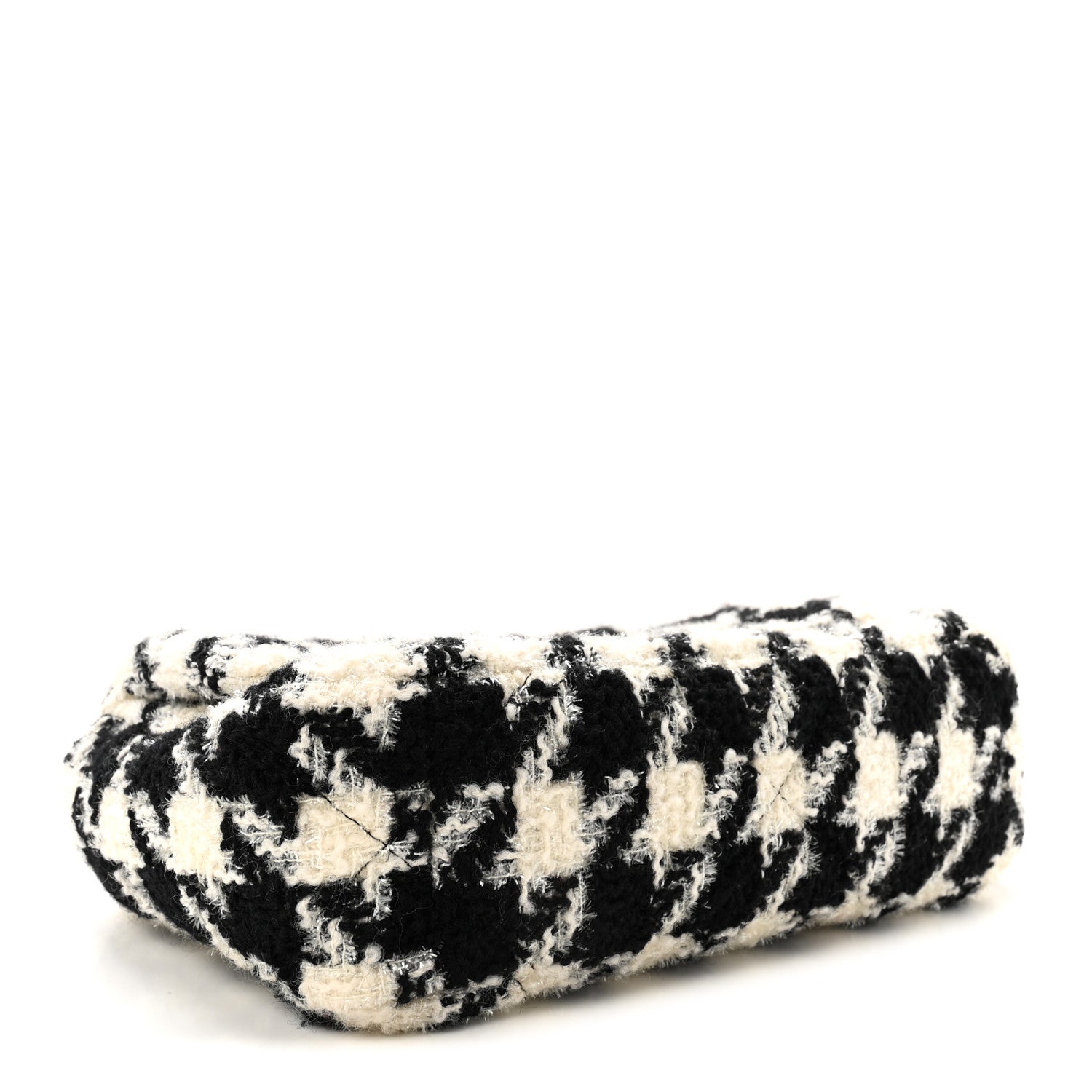 Tweed Quilted Medium Chanel 19 Flap Black Ecru White