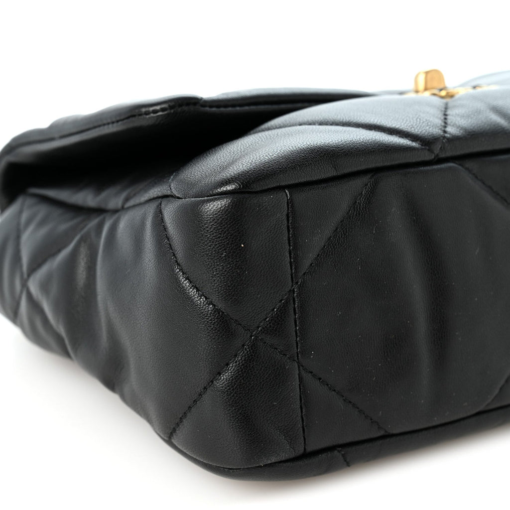 Lambskin Quilted Medium Chanel 19 Flap Black