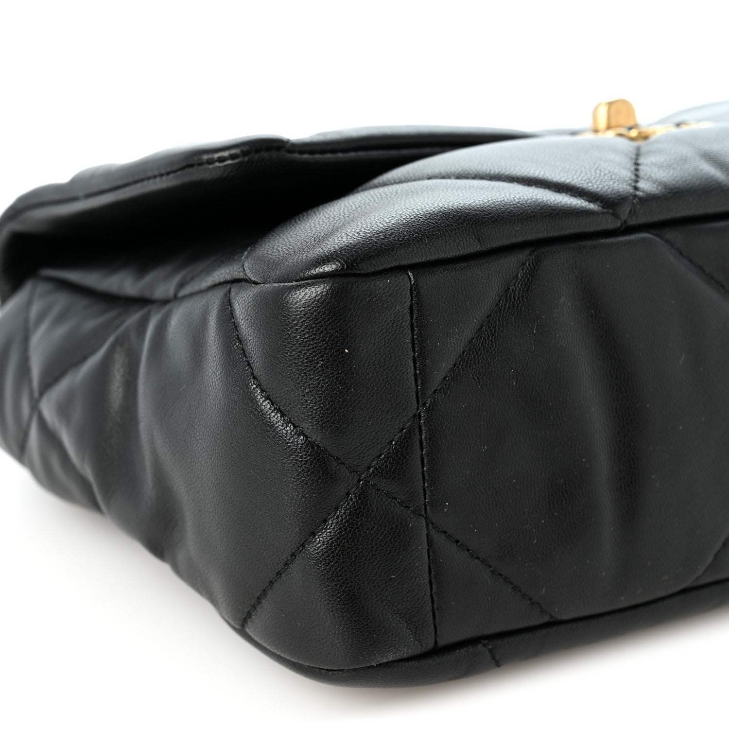 Lambskin Quilted Medium Chanel 19 Flap Black