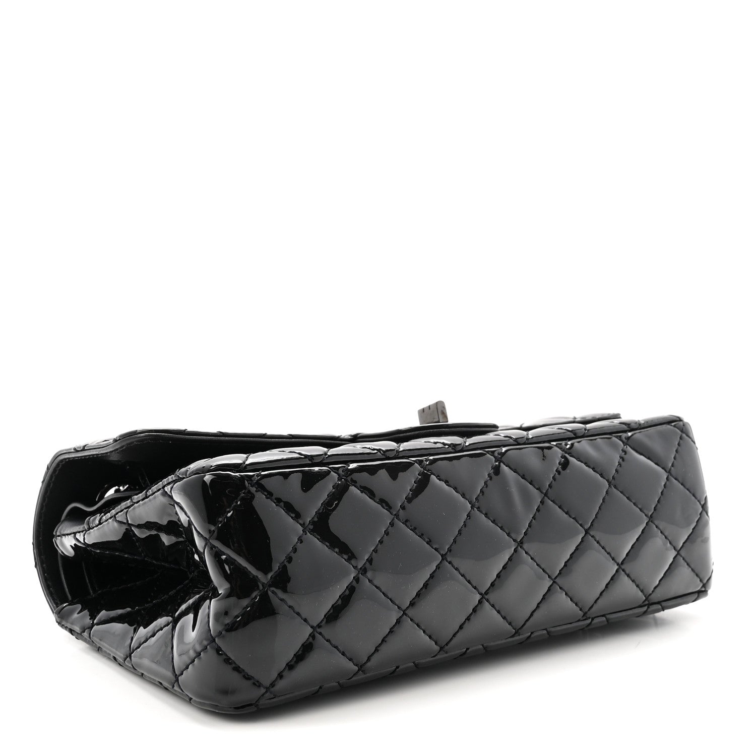 Patent Calfskin Quilted 2.55 Reissue 225 Flap So Black