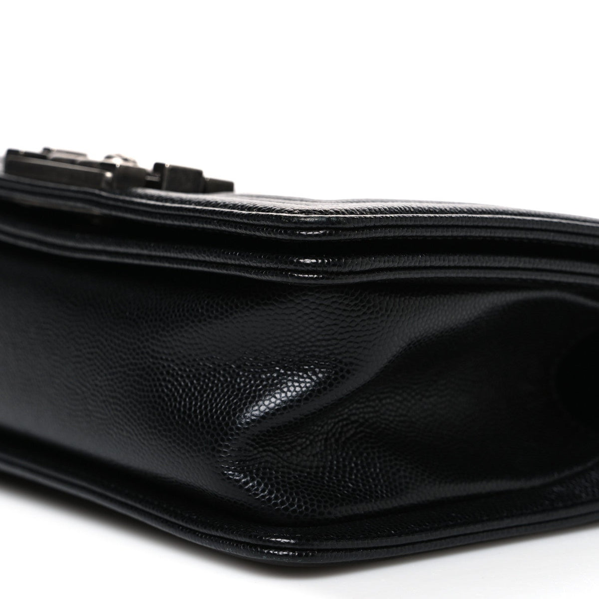Caviar Quilted Small Boy Flap Black