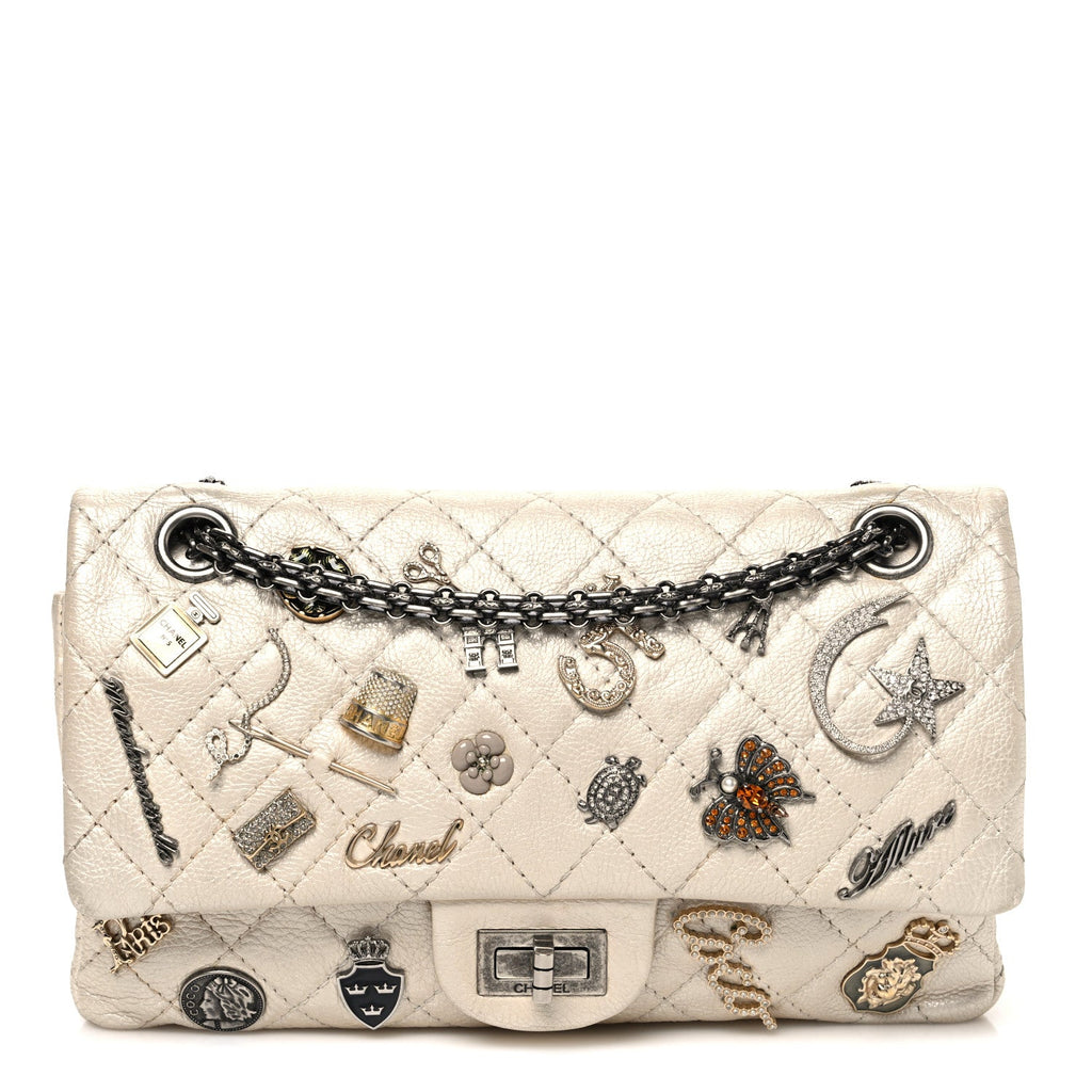 Aged Calfskin Lucky Charms 2.55 Reissue 225 Flap Ivory