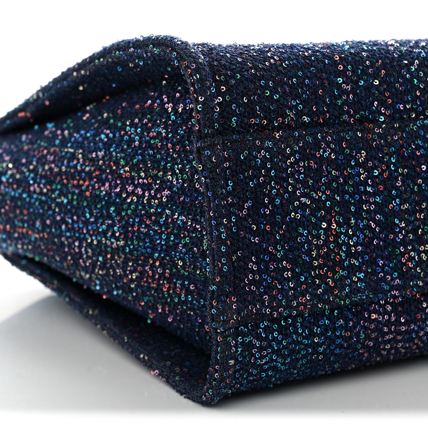 Calfskin Sequin Medium Deauville Tote Blue Multicolor