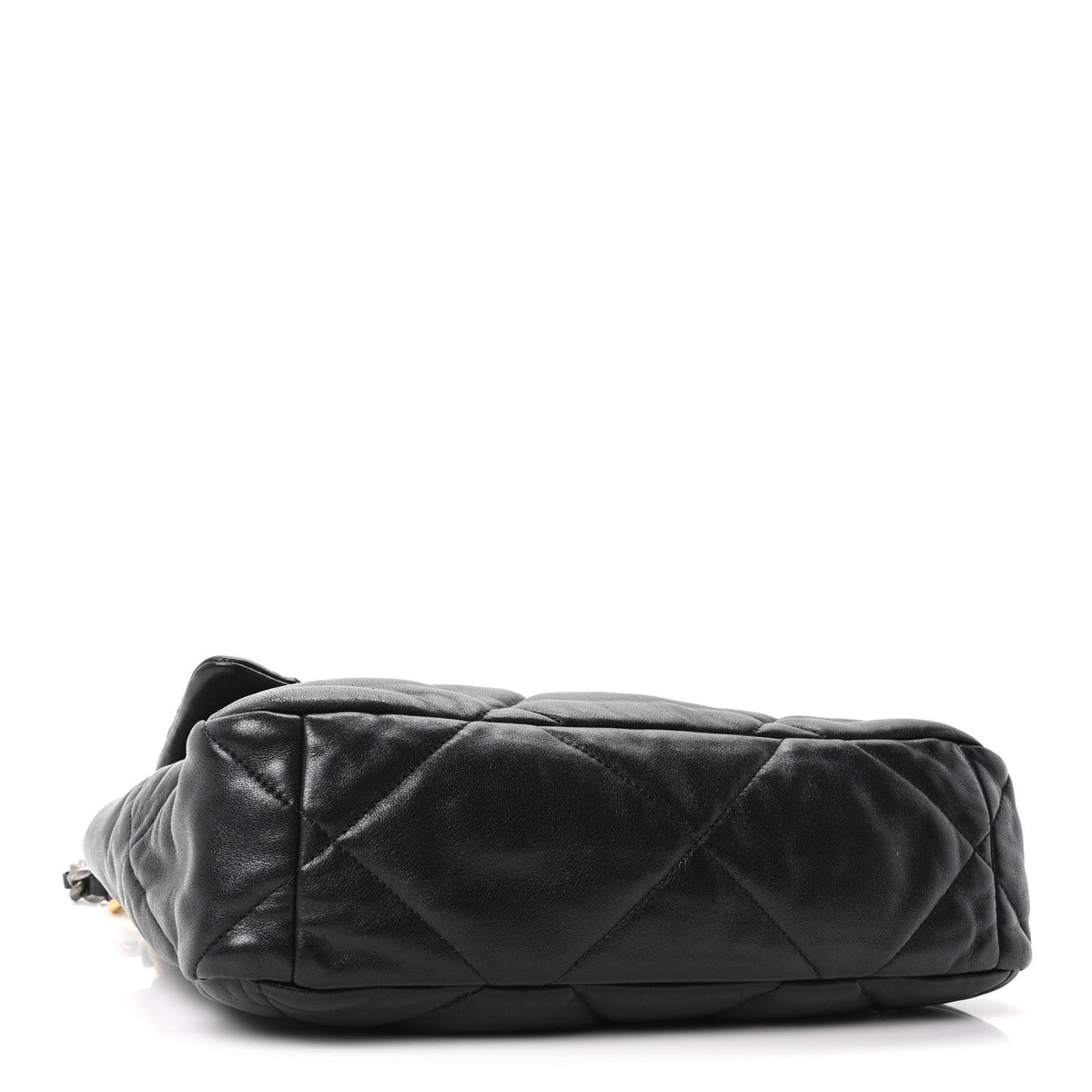Lambskin Quilted Large Chanel 19 Flap Black