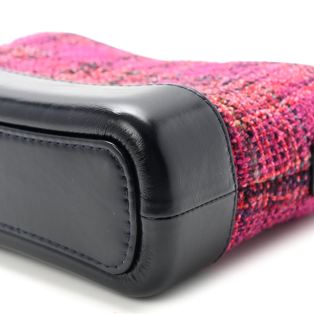 Tweed Calfskin Small Gabrielle Hobo Dark Navy