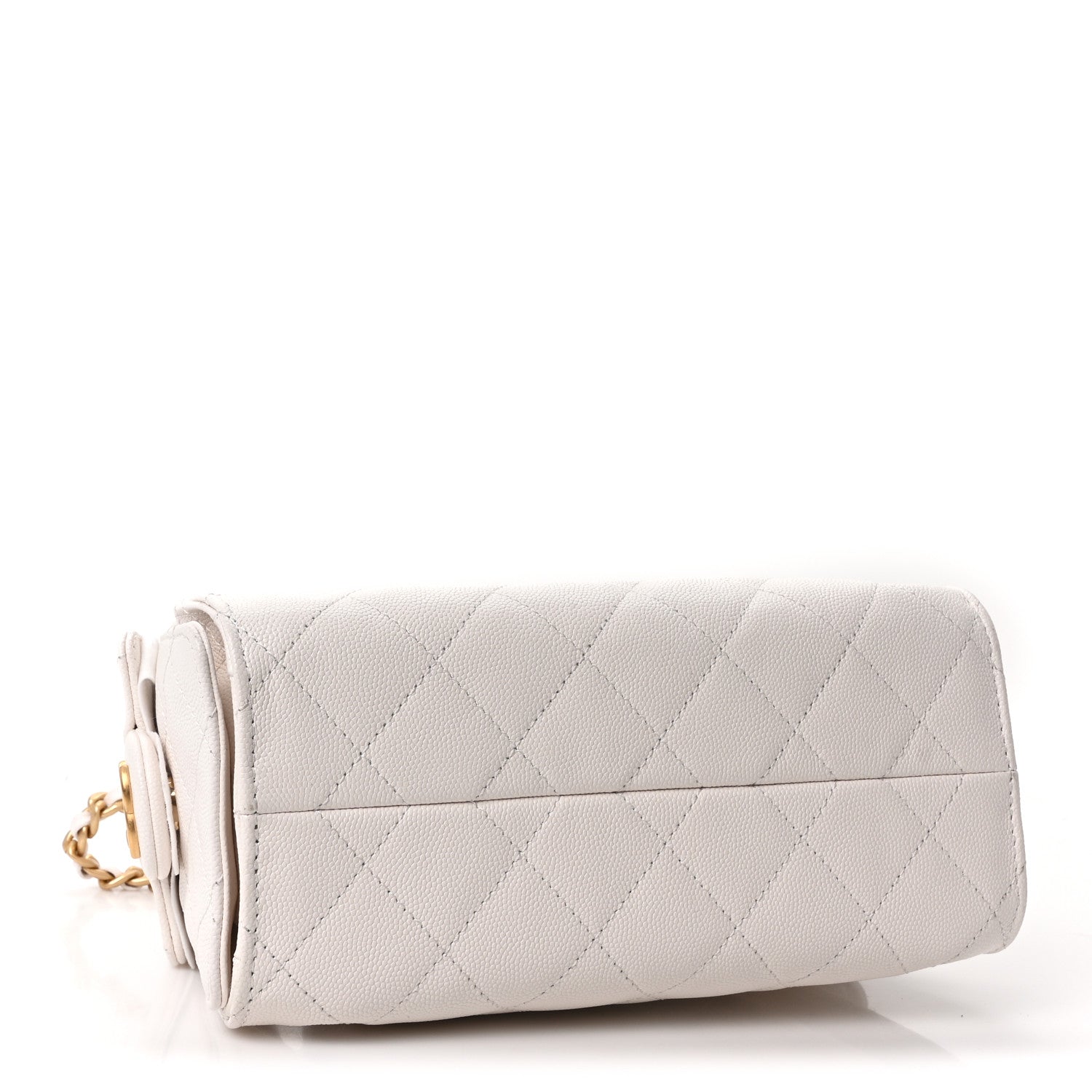 Caviar Quilted Mini Chanel 25 Handbag White