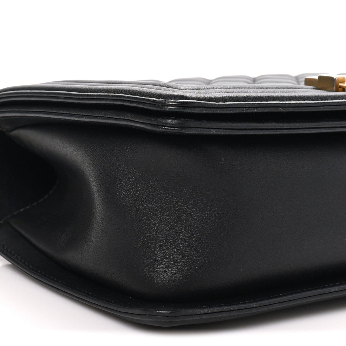 Lambskin Quilted Medium Boy Flap Black