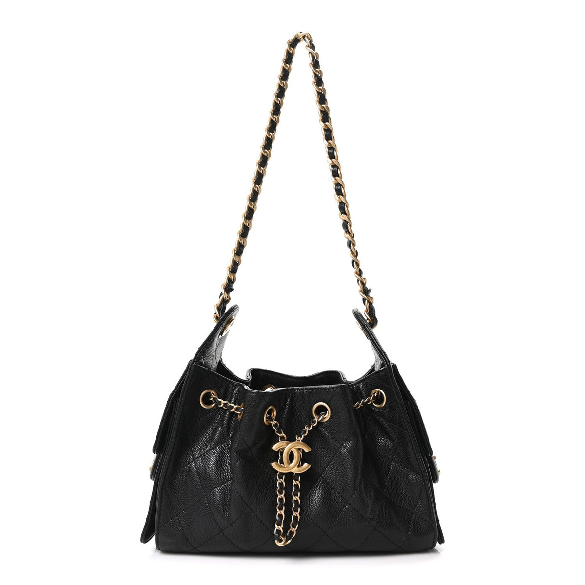 Caviar Quilted Mini Chanel 25 Handbag Black
