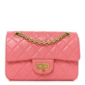 Aged Calfskin Quilted 2.55 Reissue Mini Flap Coral