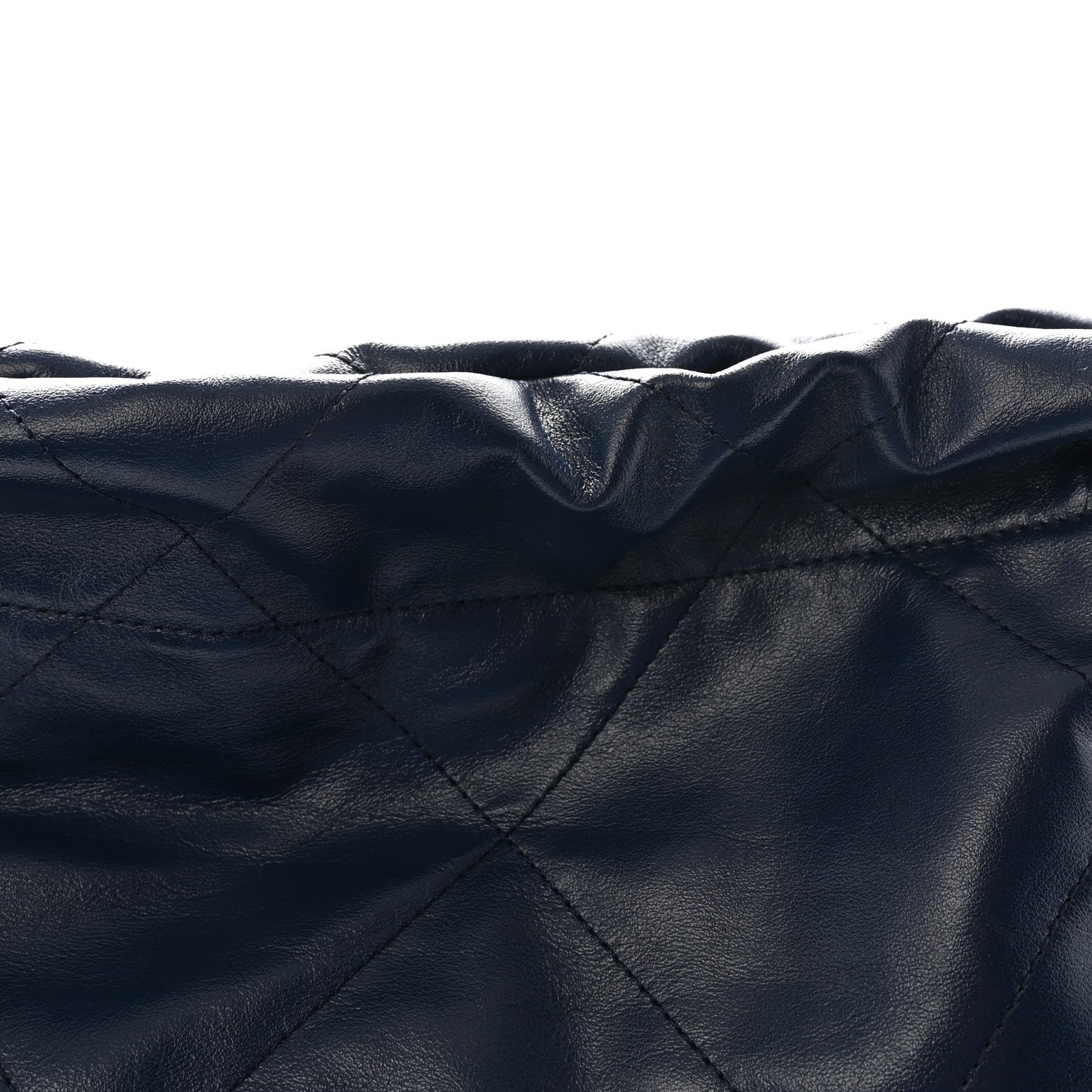 Shiny Calfskin Quilted Small Chanel 22 Navy