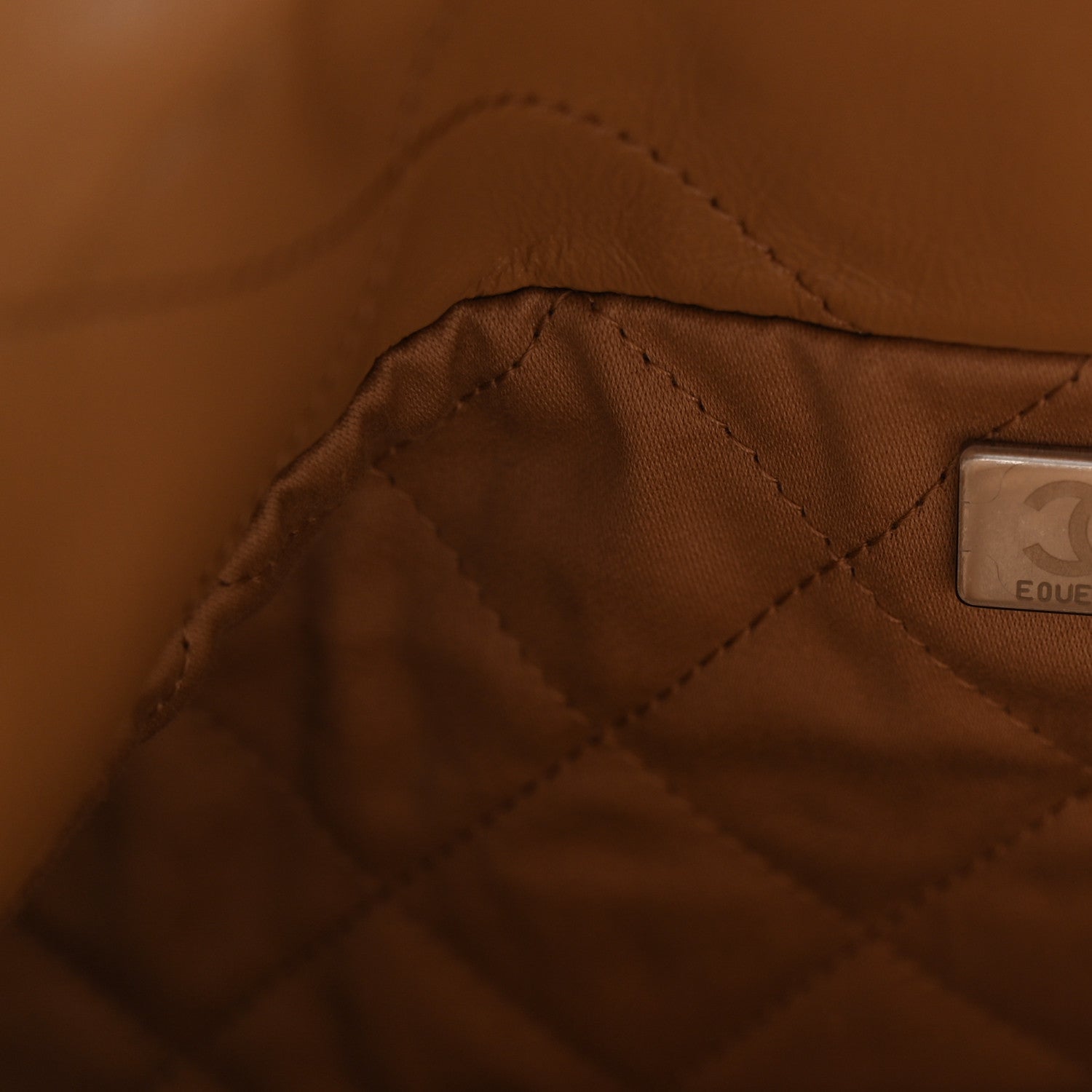 Shiny Calfskin Quilted Small Chanel 22 Beige