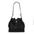 Caviar Quilted Medium Chanel 25 Handbag Black