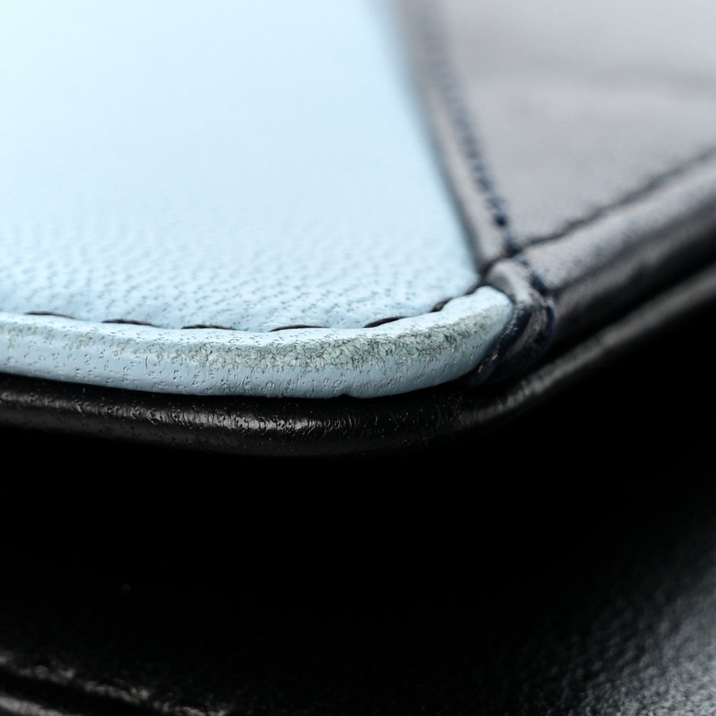 Lambskin Airlines Wallet On Chain WOC Blue Black Red