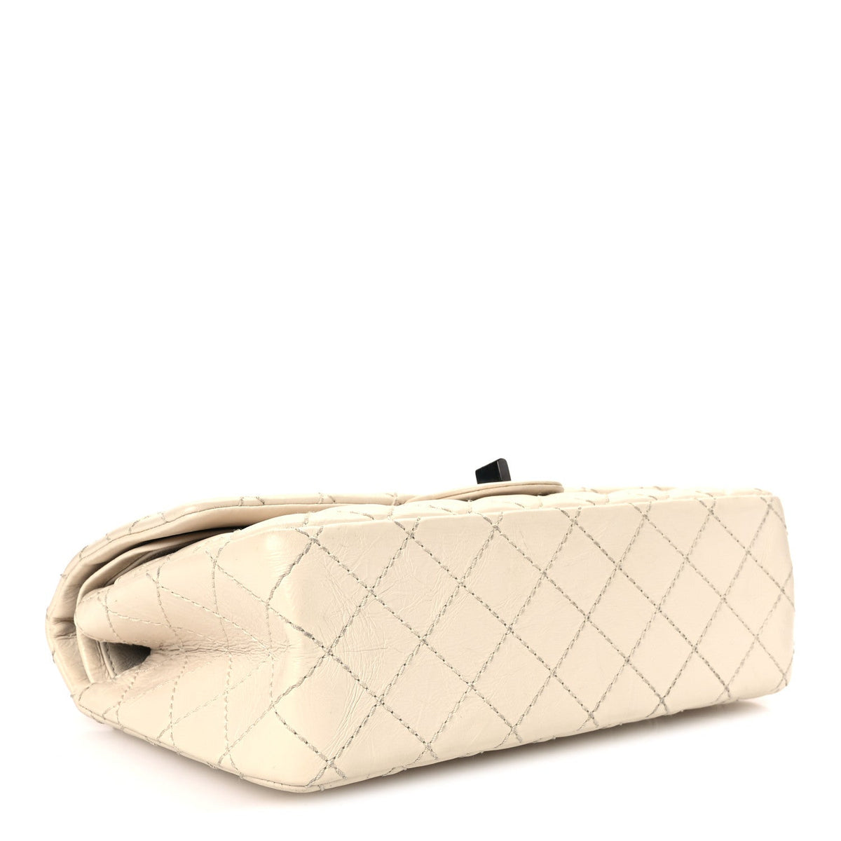 Aged Calfskin Quilted 2.55 Reissue 225 Flap White