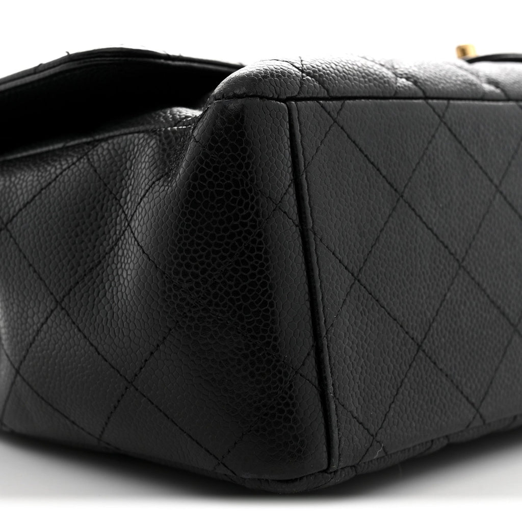 Caviar Quilted Maxi Double Flap Black