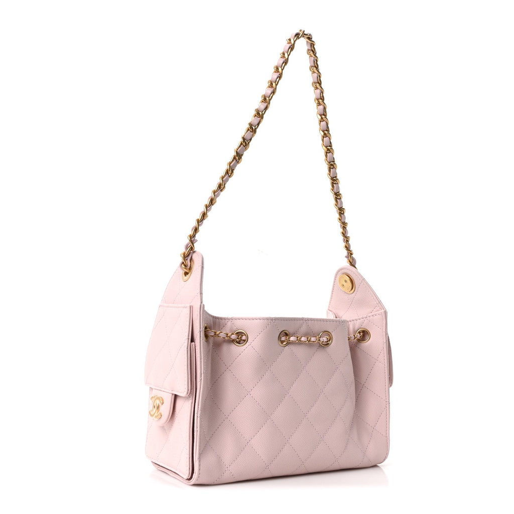 Caviar Quilted Mini Chanel 25 Handbag Light Pink
