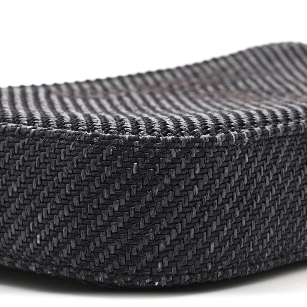 Lurex Straw Small Deauville Clutch With Chain Blue