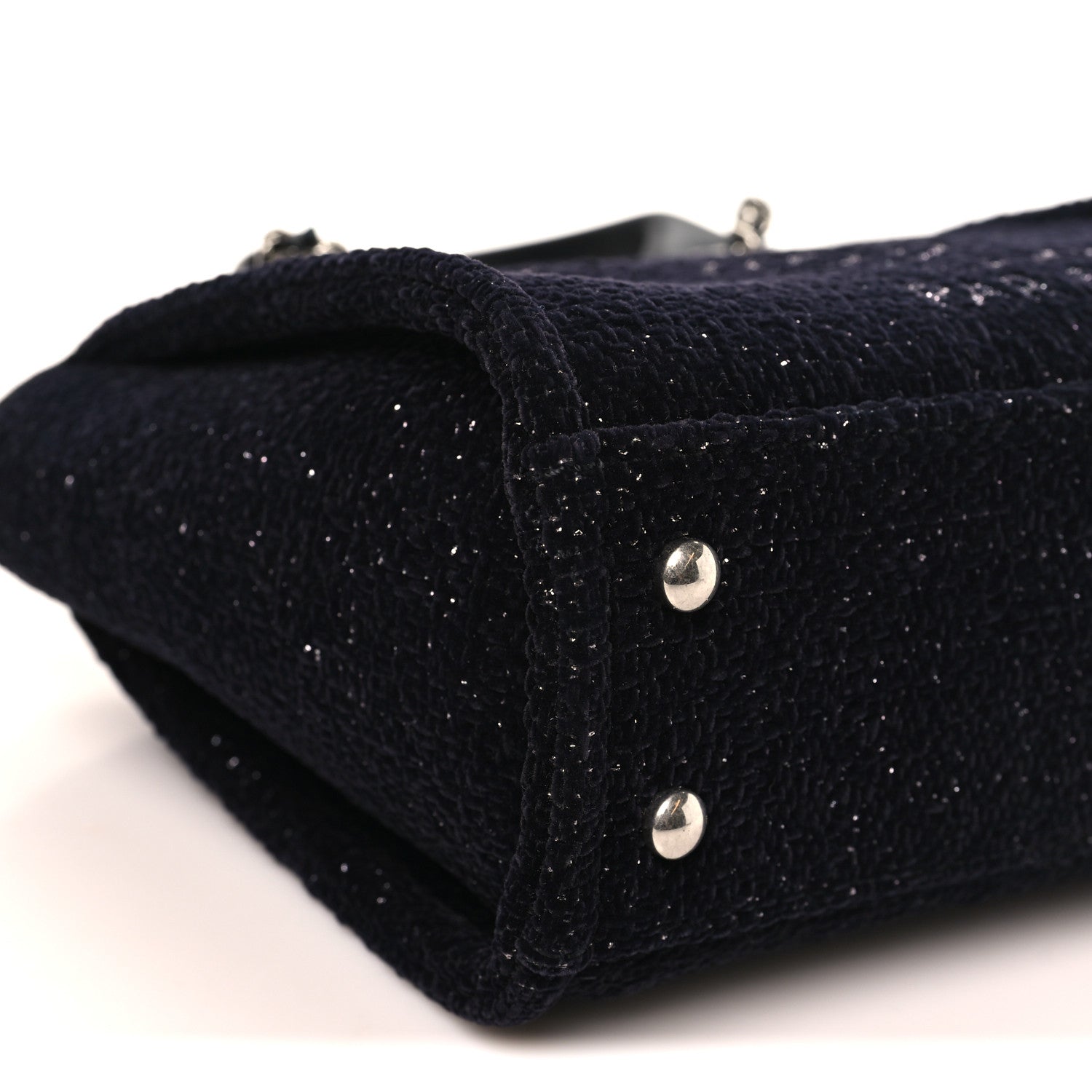 Lurex Canvas Mini Deauville Tote Black
