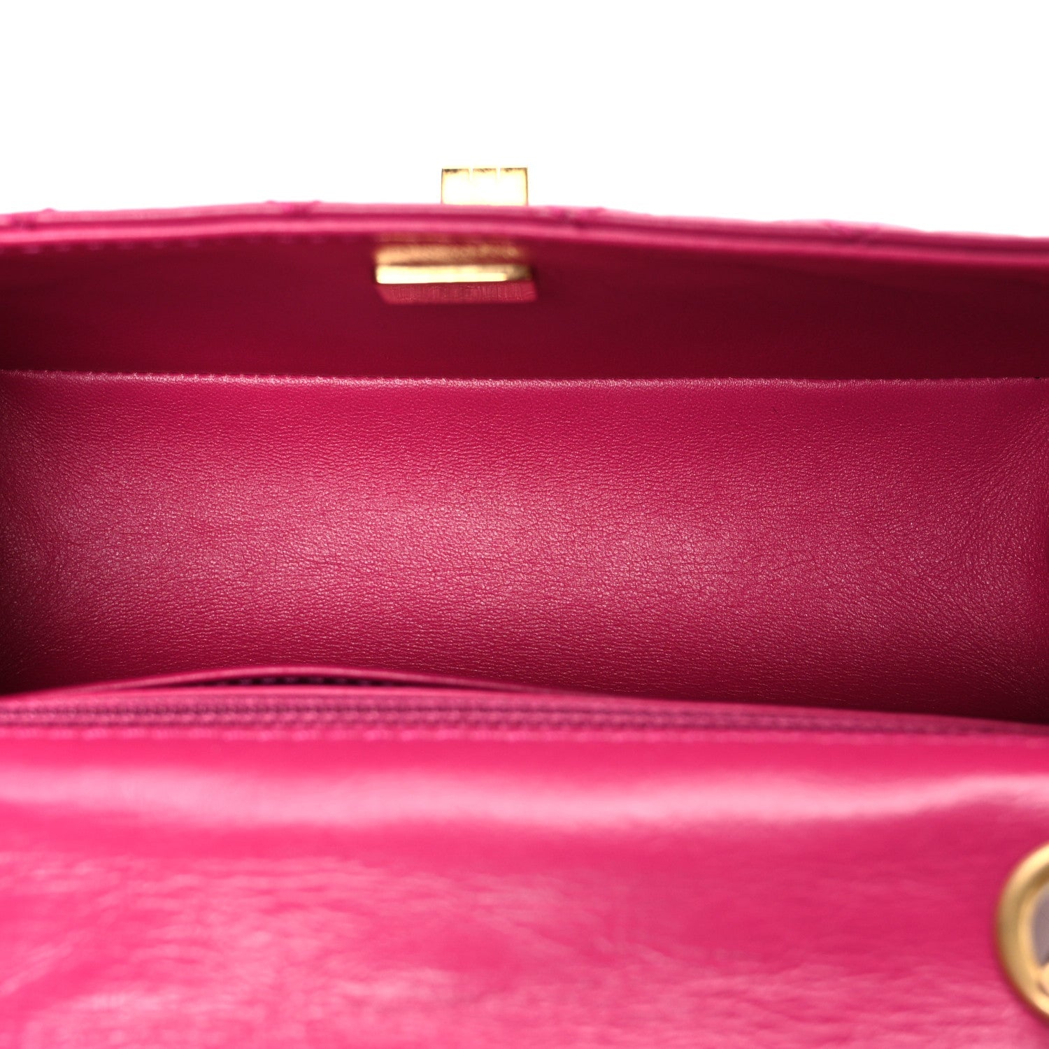 Aged Calfskin Quilted 2.55 Reissue Mini Flap Fuchsia