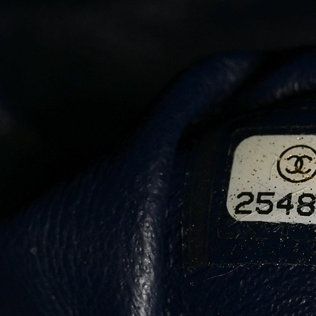 Aged Calfskin Chevron Quilted 2.55 Reissue 226 Flap Navy Blue