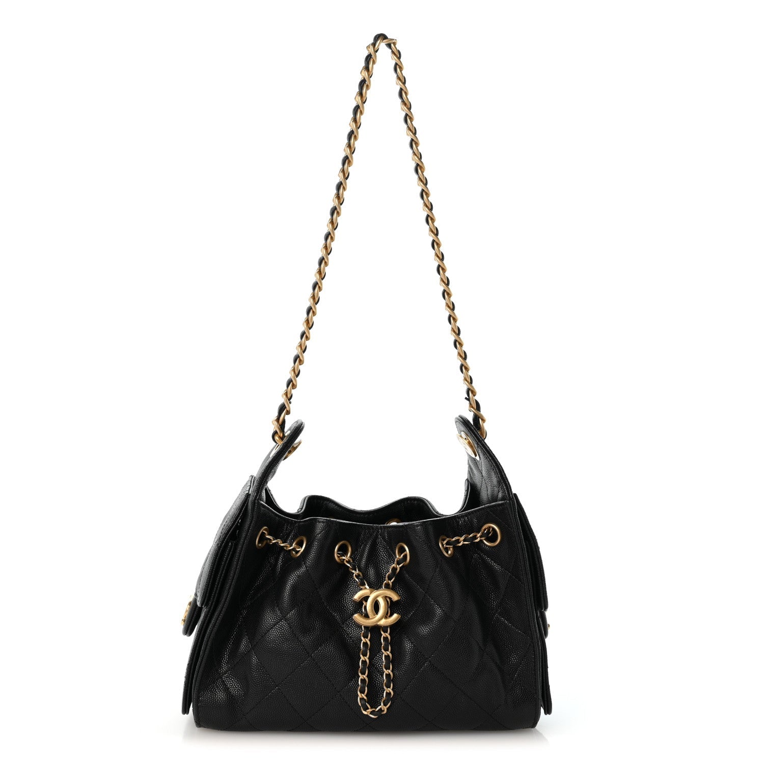 Caviar Quilted Mini Chanel 25 Handbag Black