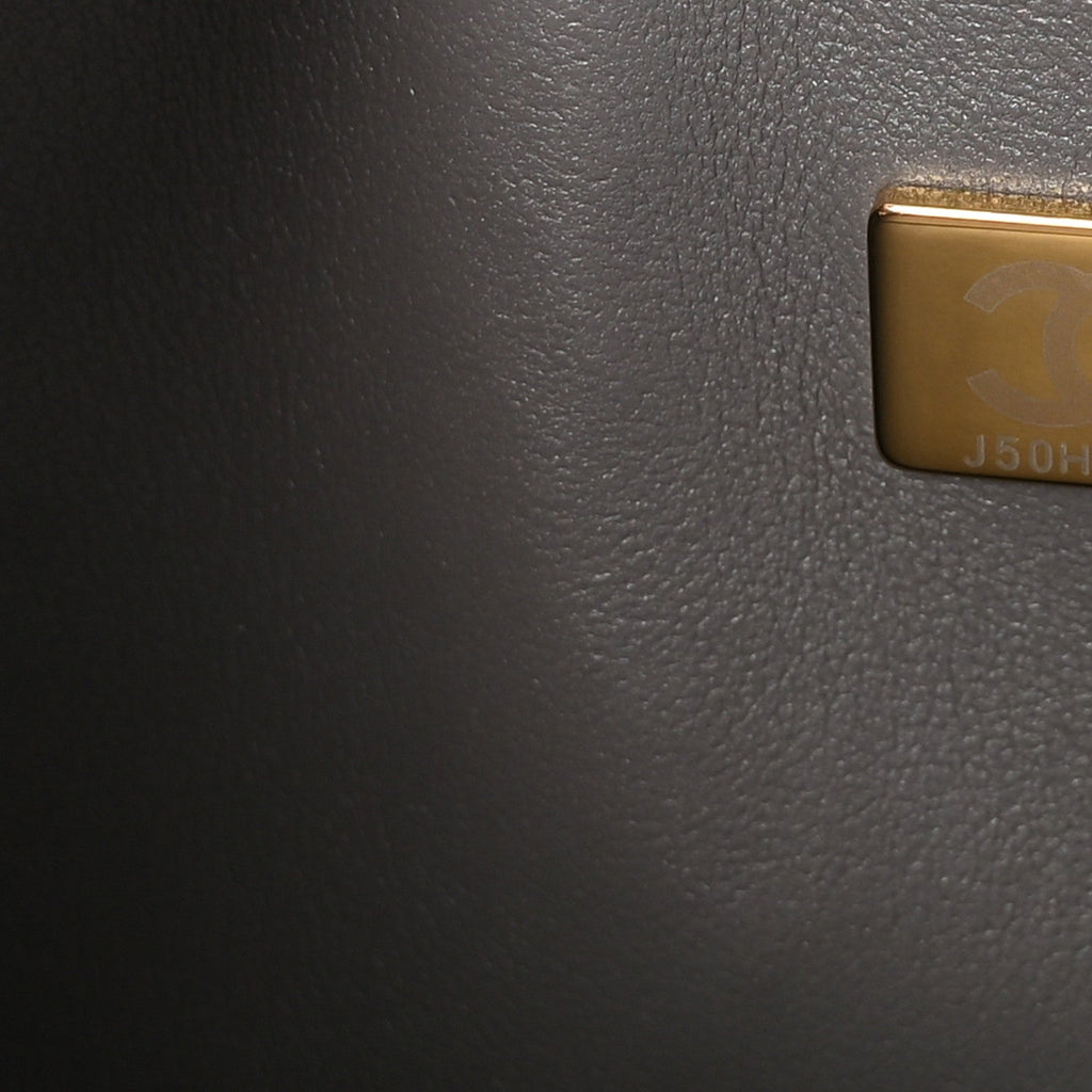Lambskin Quilted Small Double Flap Grey