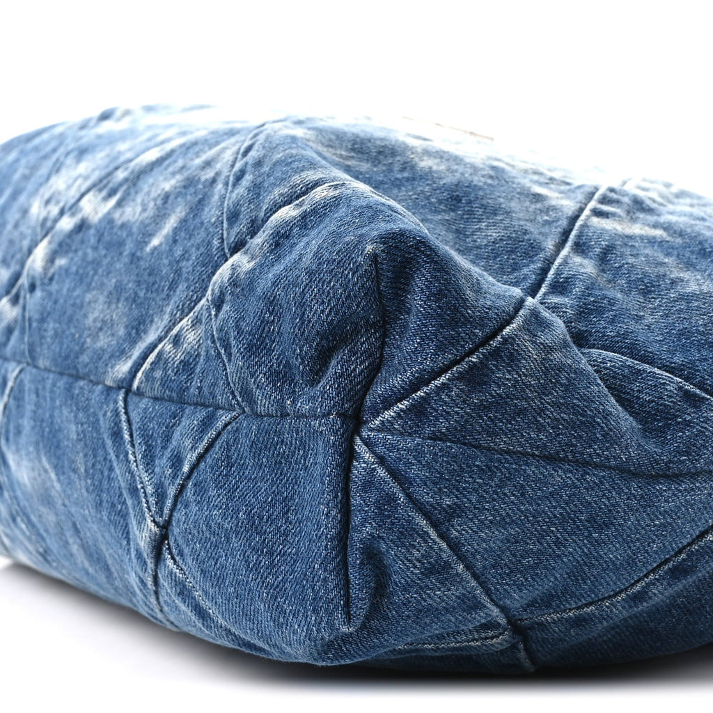 Denim Quilted Chanel 22 Blue