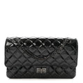 Patent Calfskin Quilted 2.55 Reissue 225 Flap So Black